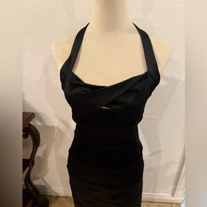 Bebe Black bodycon hourglass stretch dress Vintage size M made in the USA 🇺🇸